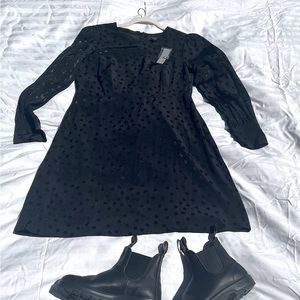 J. Crew Shirt Dress, Black, size 8